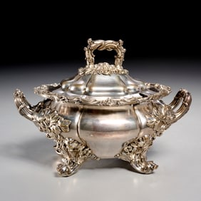 Sheffield silverplate sauce tureen, ex museum