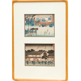 Utagawa Hiroshige, (2) woodblock prints