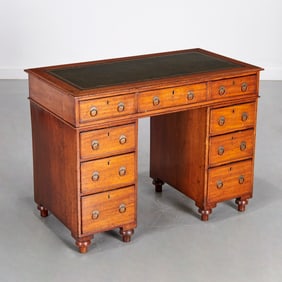 Victorian mahogany double pedestal desk
