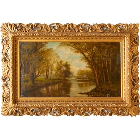 Hudson River School, oil on canvas, ex museum