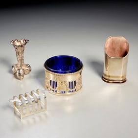 Silver plated accessory group, incl. Christofle