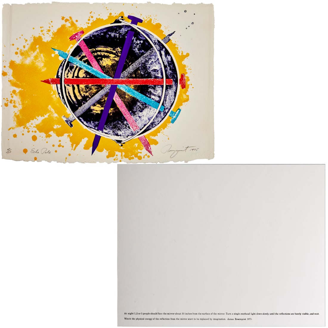 James Rosenquist, pair of lithographs, 1975 (1 of 9)