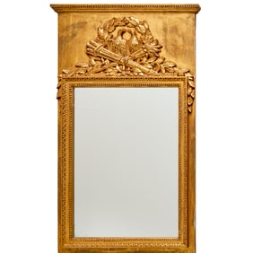 Louis XVI style giltwood pier mirror