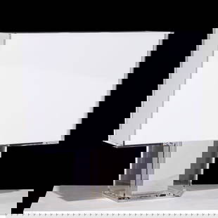 Ferruccio Laviani for Kartell, "Tati" table lamp: Ferruccio Laviani for Kartell, "Tati" table lamp, 21st c., Italy, white and colorless acrylic, labeled on interior, 18"h x 18"w x 5.75"d