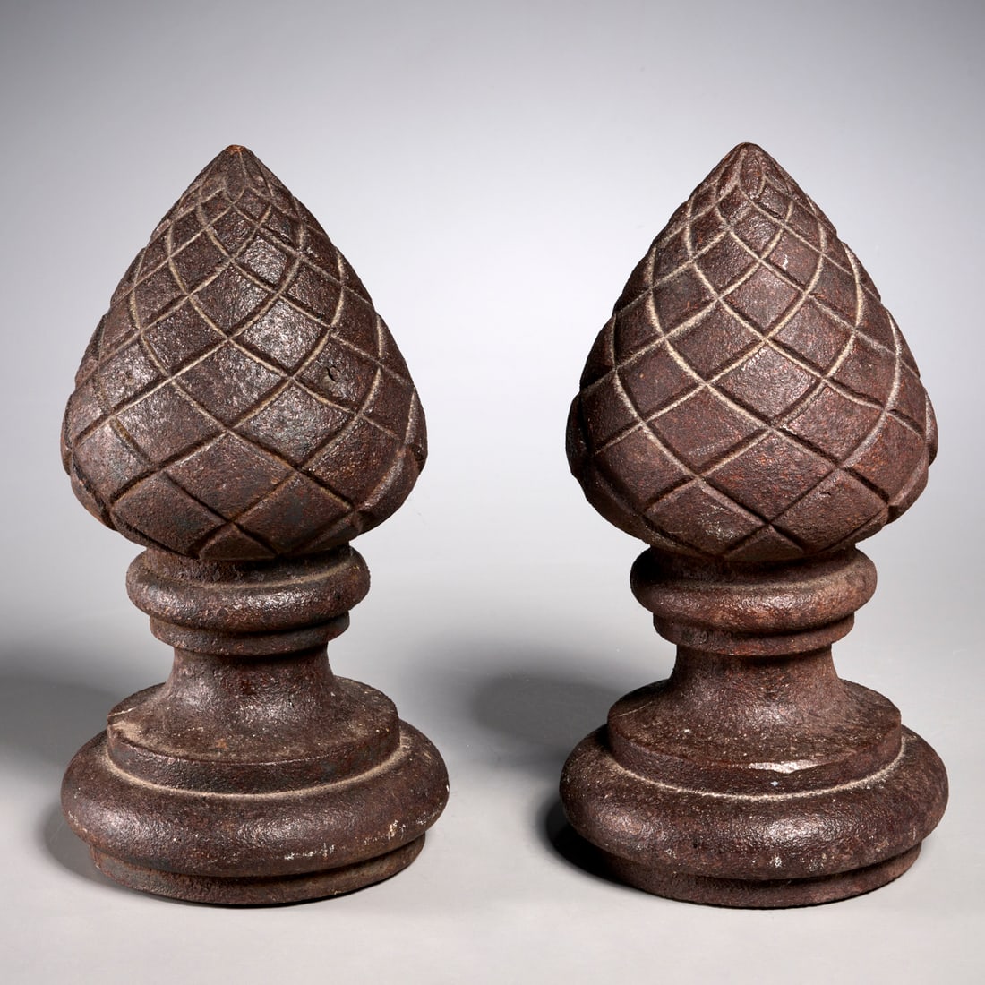 Pair antique cast iron pineapple finials (1 of 5)