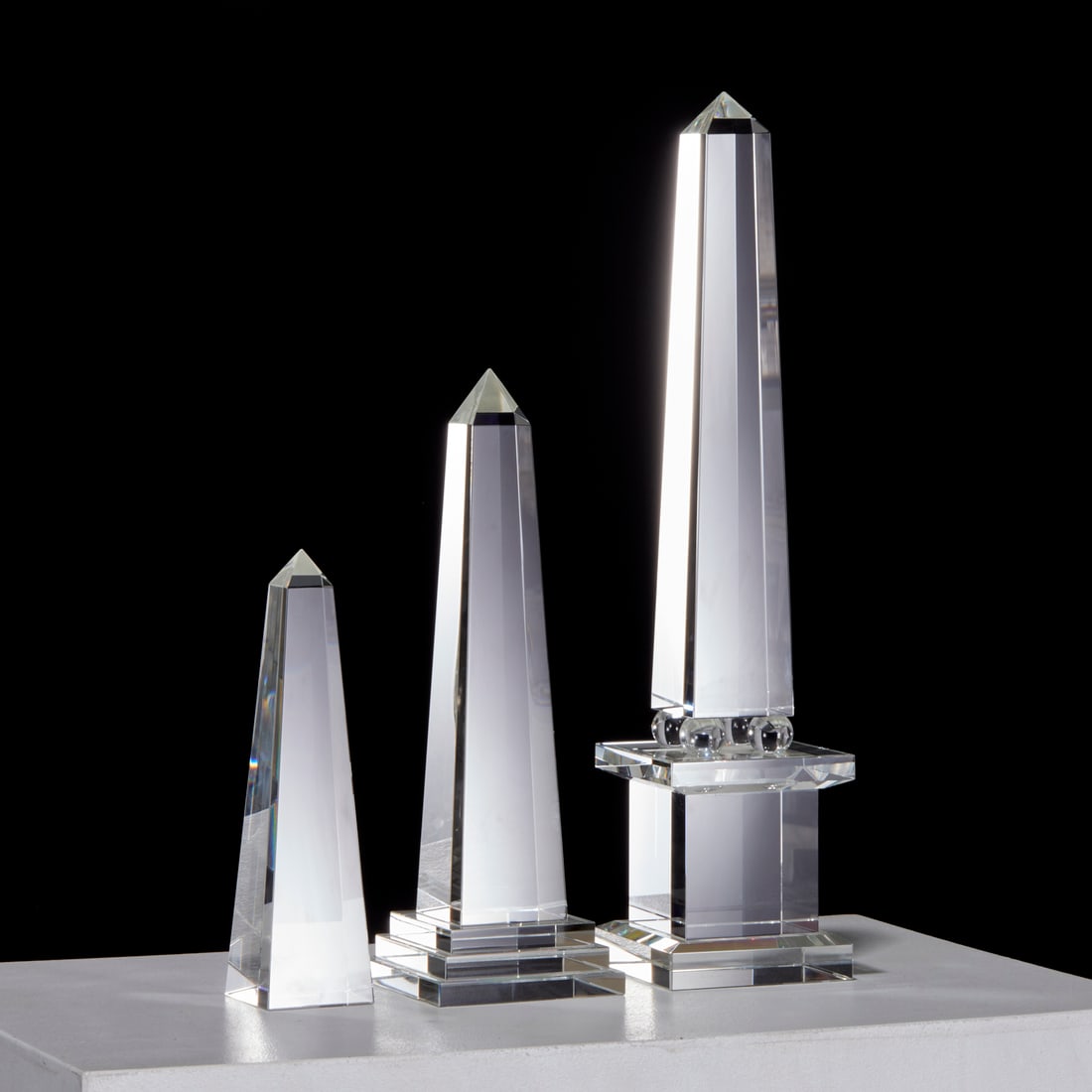 (3) Williams-Sonoma Home crystal obelisks (1 of 6)