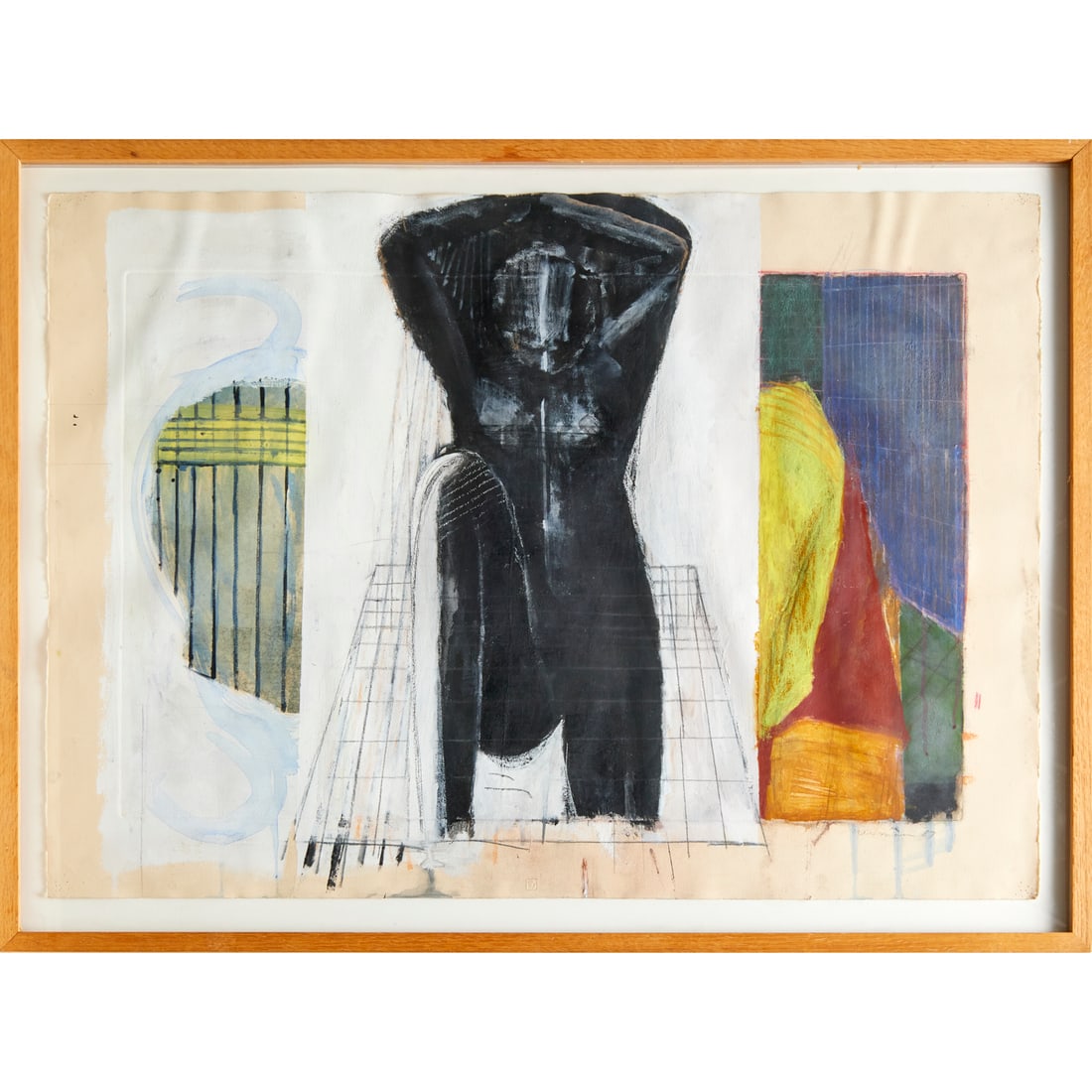 Eugene Neumann, mixed media monotype, 1987 (1 of 8)