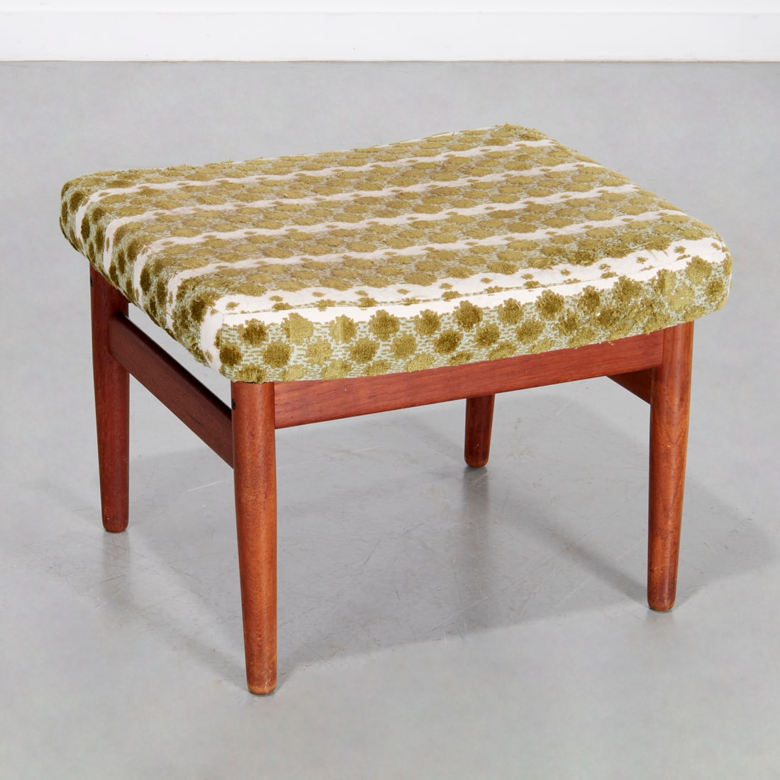 Finn Juhl for John Stuart, upholstered teak stool (1 of 6)