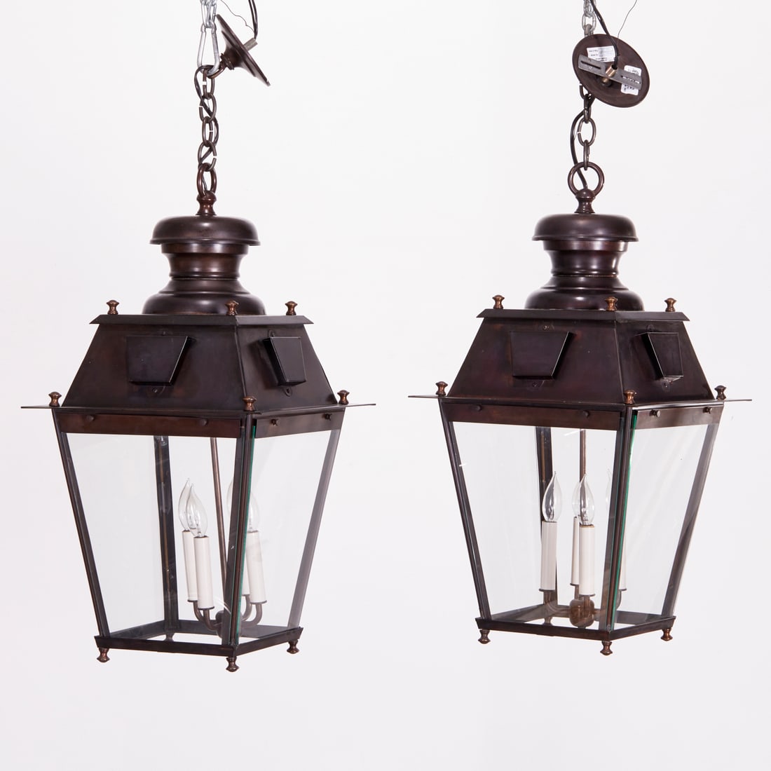 Pair large McLean Lighting hanging lanterns (1 of 5)