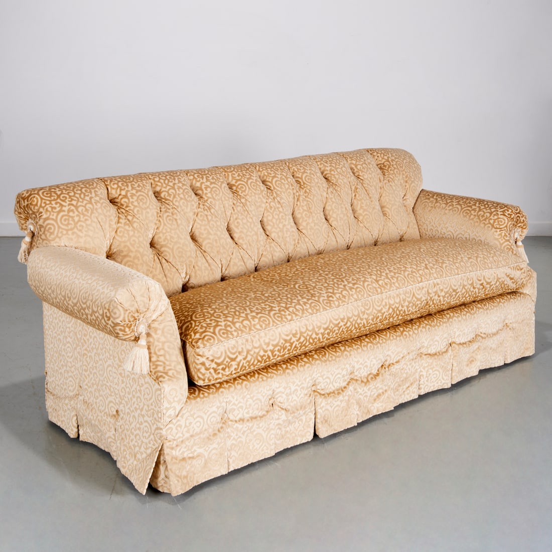 Stark velvet upholstered sofa (1 of 7)