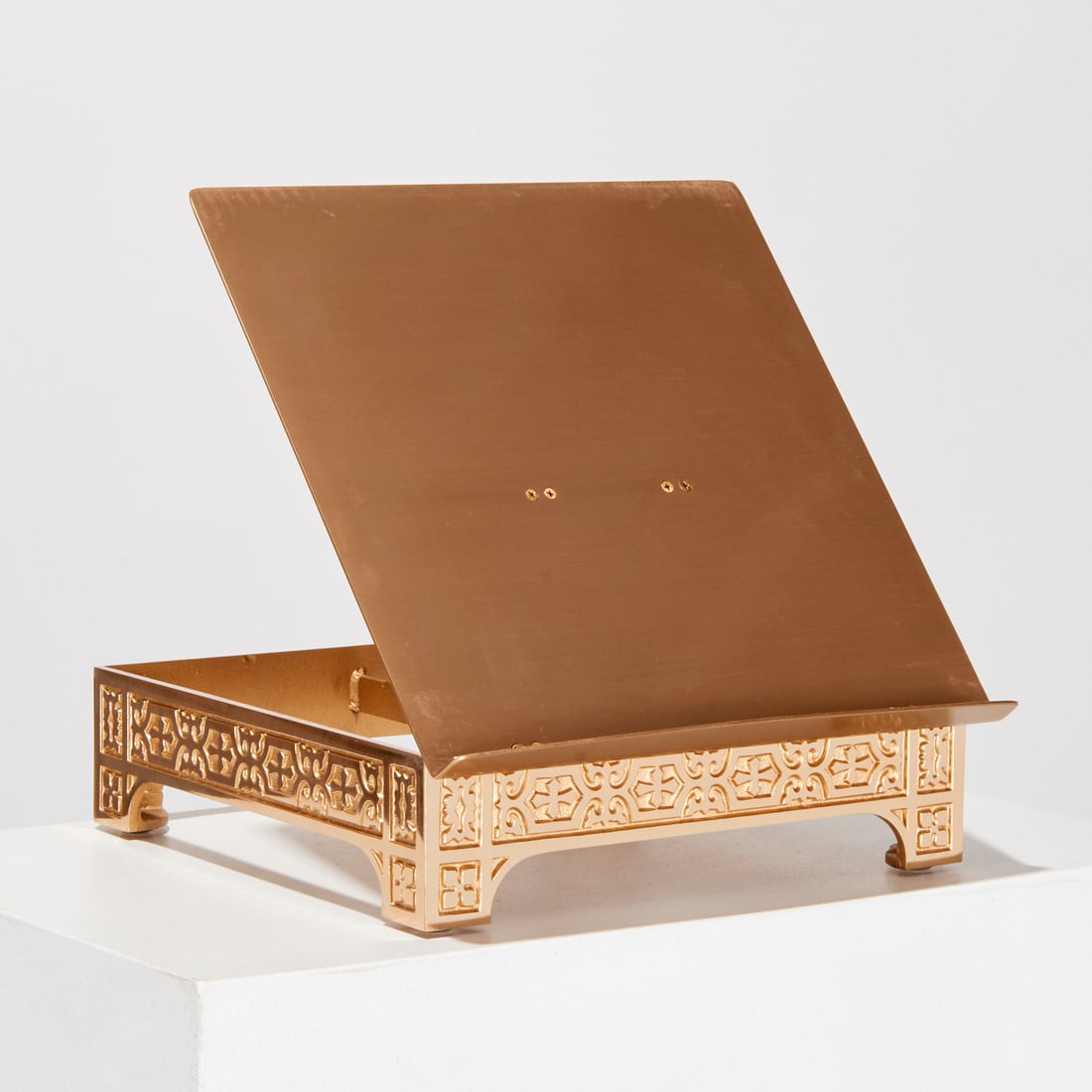 Gothic Revival style copper tone bookstand (1 of 5)