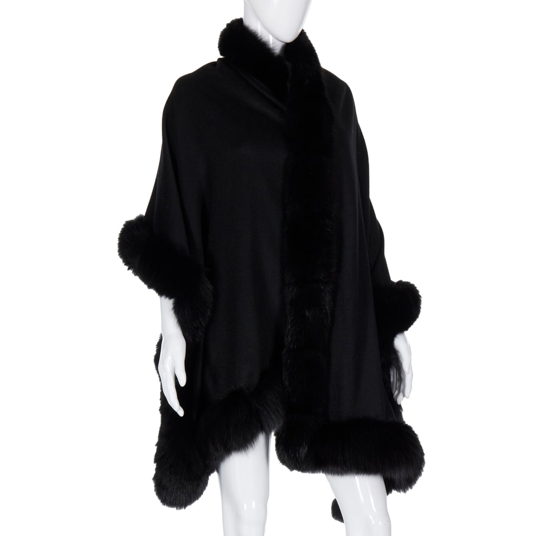 Adrienne Landau wool and fox fur shawl (1 of 5)