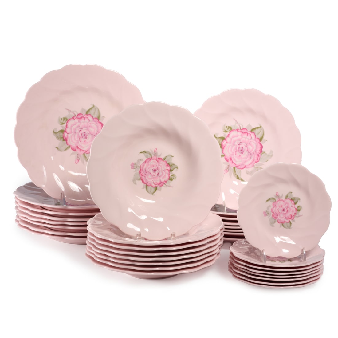 Coalport Camellia porcelain dinner service (1 of 8)