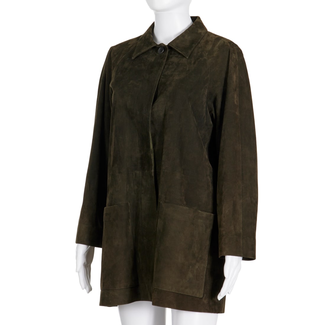 Lyn Devon green suede barn jacket (1 of 5)
