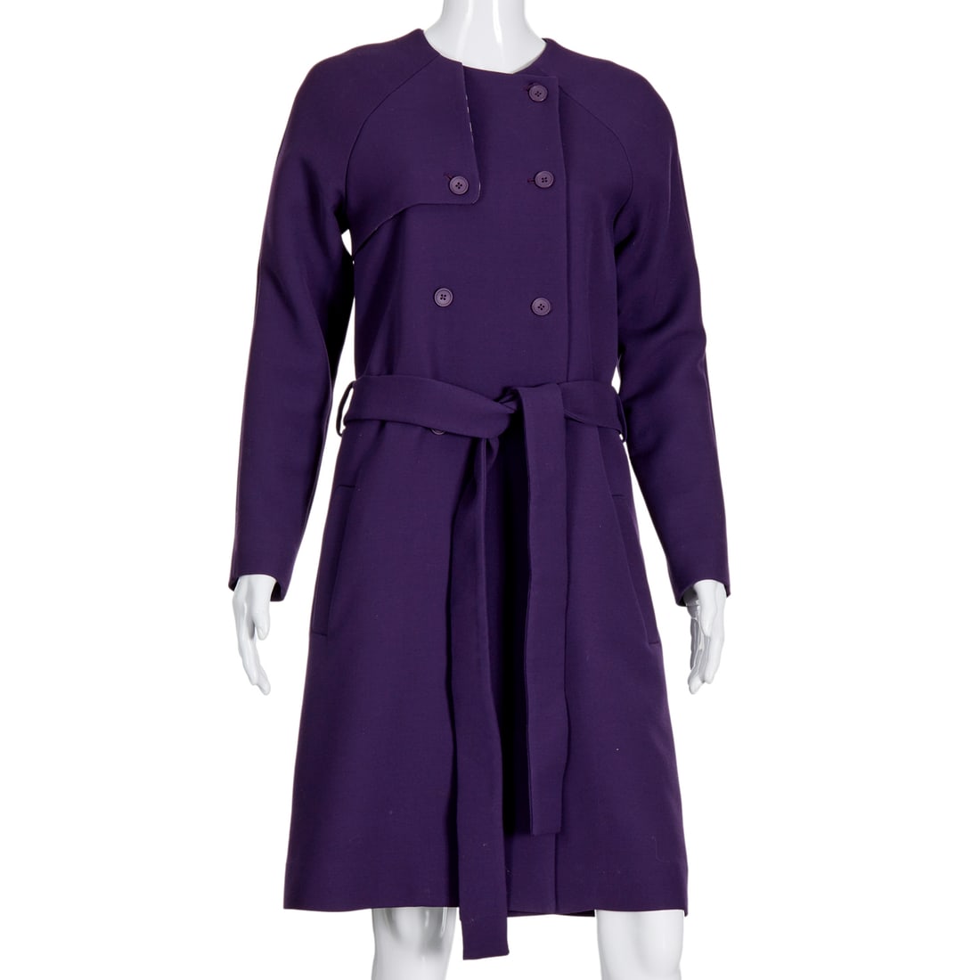 Lyn Devon eggplant wool coat (1 of 5)