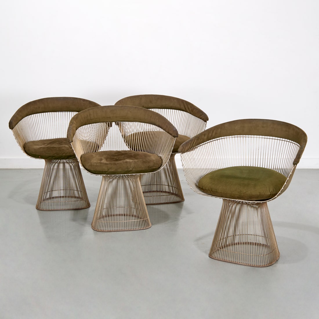 Warren Platner for Knoll, (4) wire frame chairs (1 of 7)