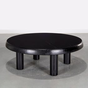 After Charlotte Perriand, ebonized oak coffee table