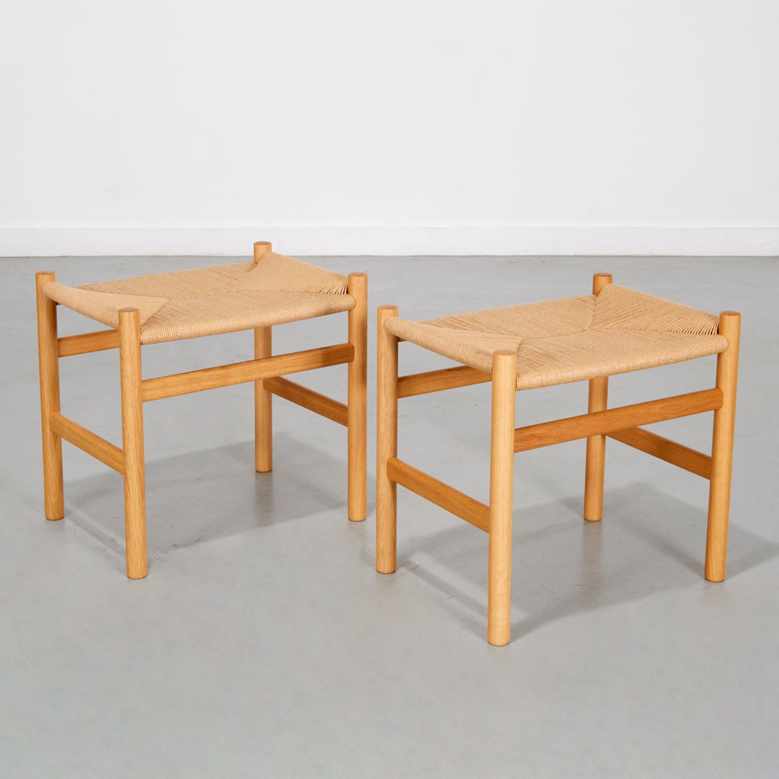 Hans Wegner for Carl Hansen, pair CH53 stools (1 of 5)
