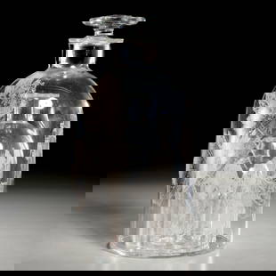 Marc Petrovic, glass sculpture, 2006: Marc Petrovic, glass sculpture, 2006, Marc Petrovic (American, b. 1967), "Annual Rings", glass bottles within bottle, leaf decoration, signed, titled, and dated along lower edge, 15.5"h x 7.75"dia Pro