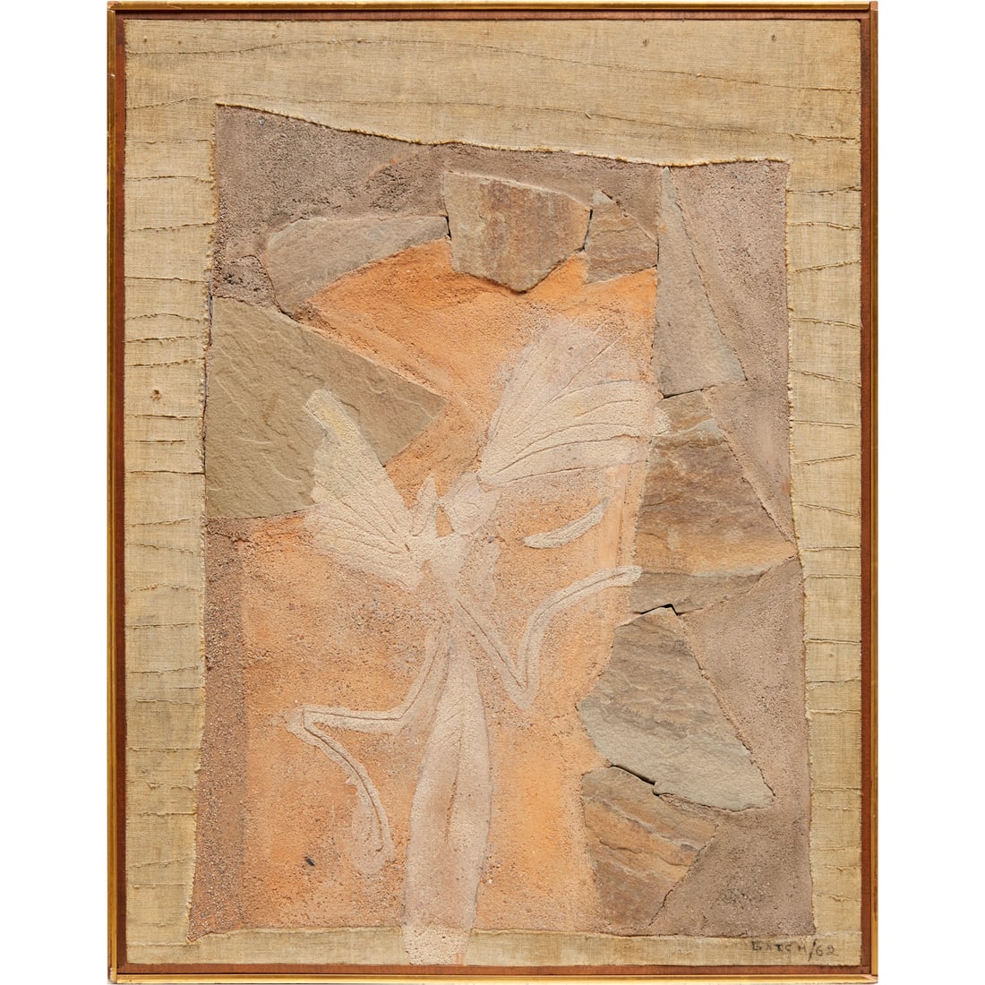 Lee Gatch, mixed media collage, 1962, ex museum (1 of 8)