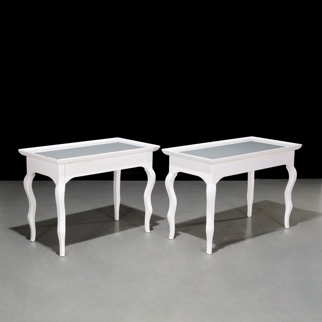 Billy Baldwin (attrib.), pair lacquer side tables (1 of 9)