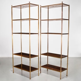 Billy Baldwin, pair "Cole Porter" etageres