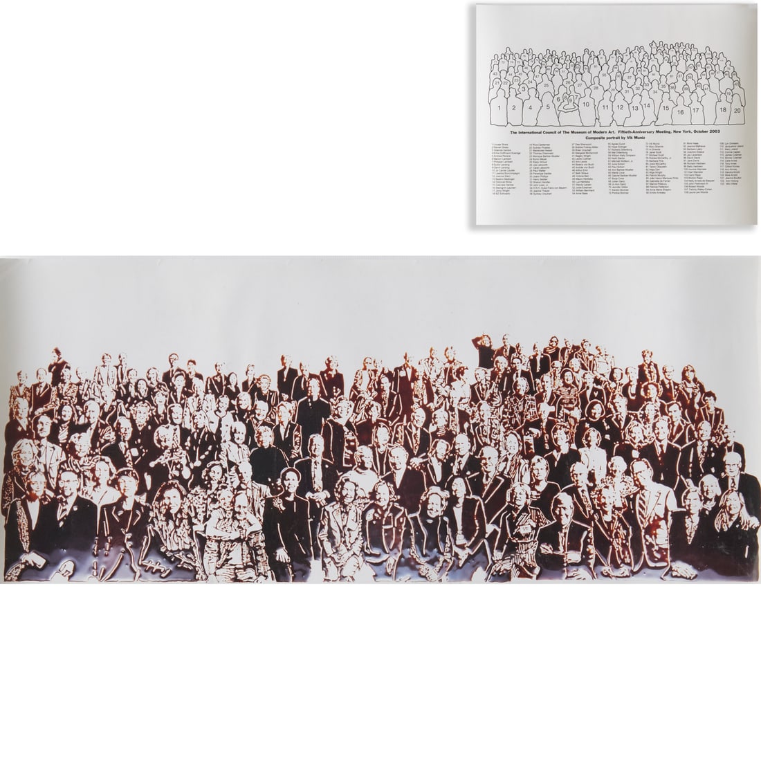 Vik Muniz, composite photograph, 2005: Vik Muniz, composite photograph, 2005, Vik Muniz (Brazilian, b. 1961), Group portrait of The International Council of The Museum of Modern Art at the 50th Anniversary Meeting, October 2003, photograph