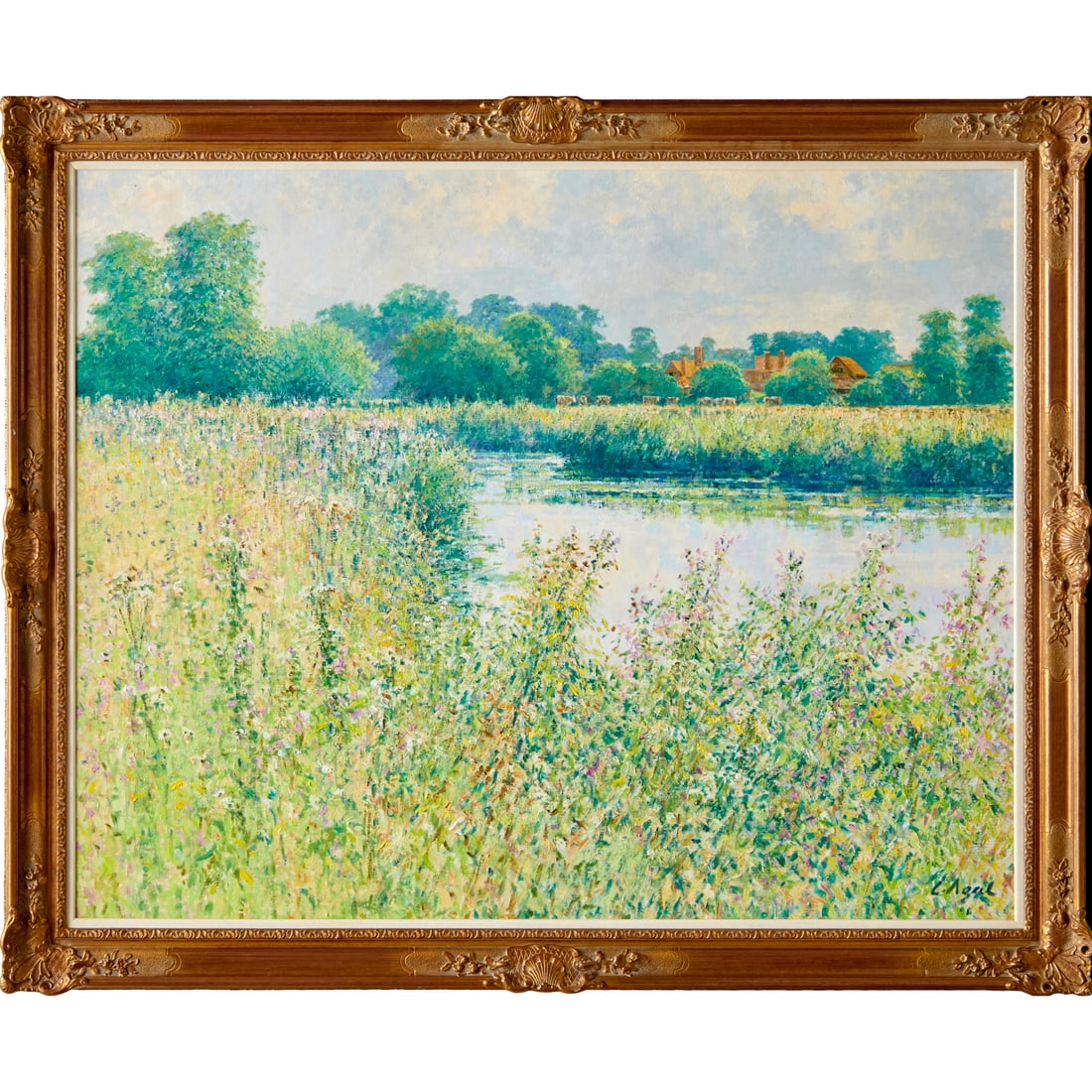 Charles Neal, large oil on canvas (1 of 8)