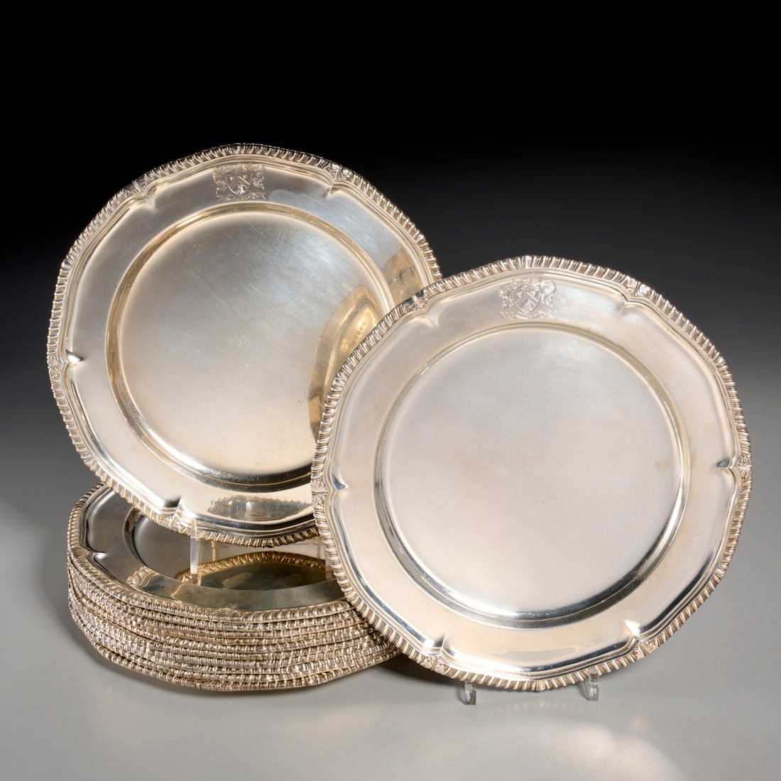 (12) Paul Storr & attrib. silver plates, ex museum (1 of 5)