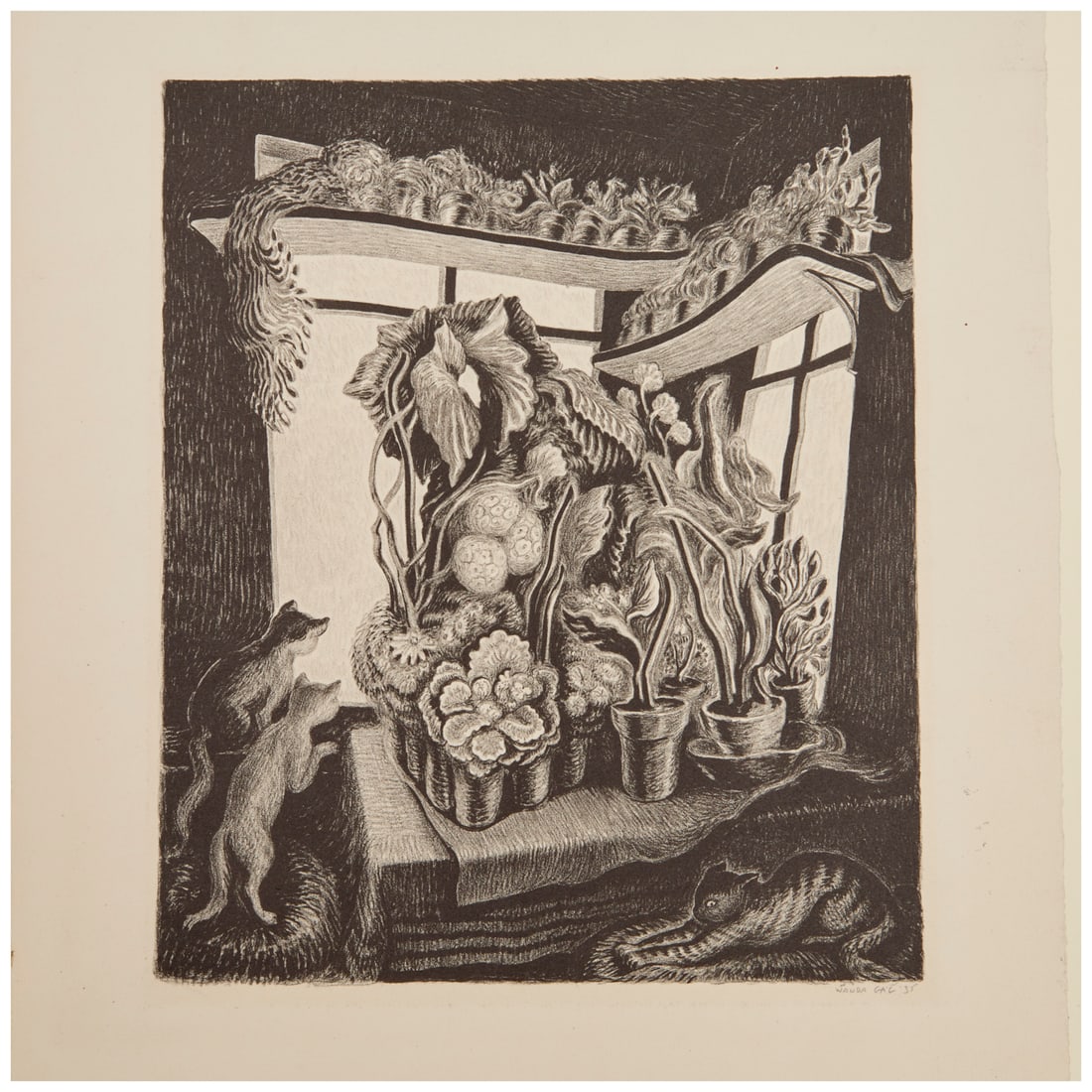 Wanda Gag, lithograph, 1935, ex museum (1 of 8)