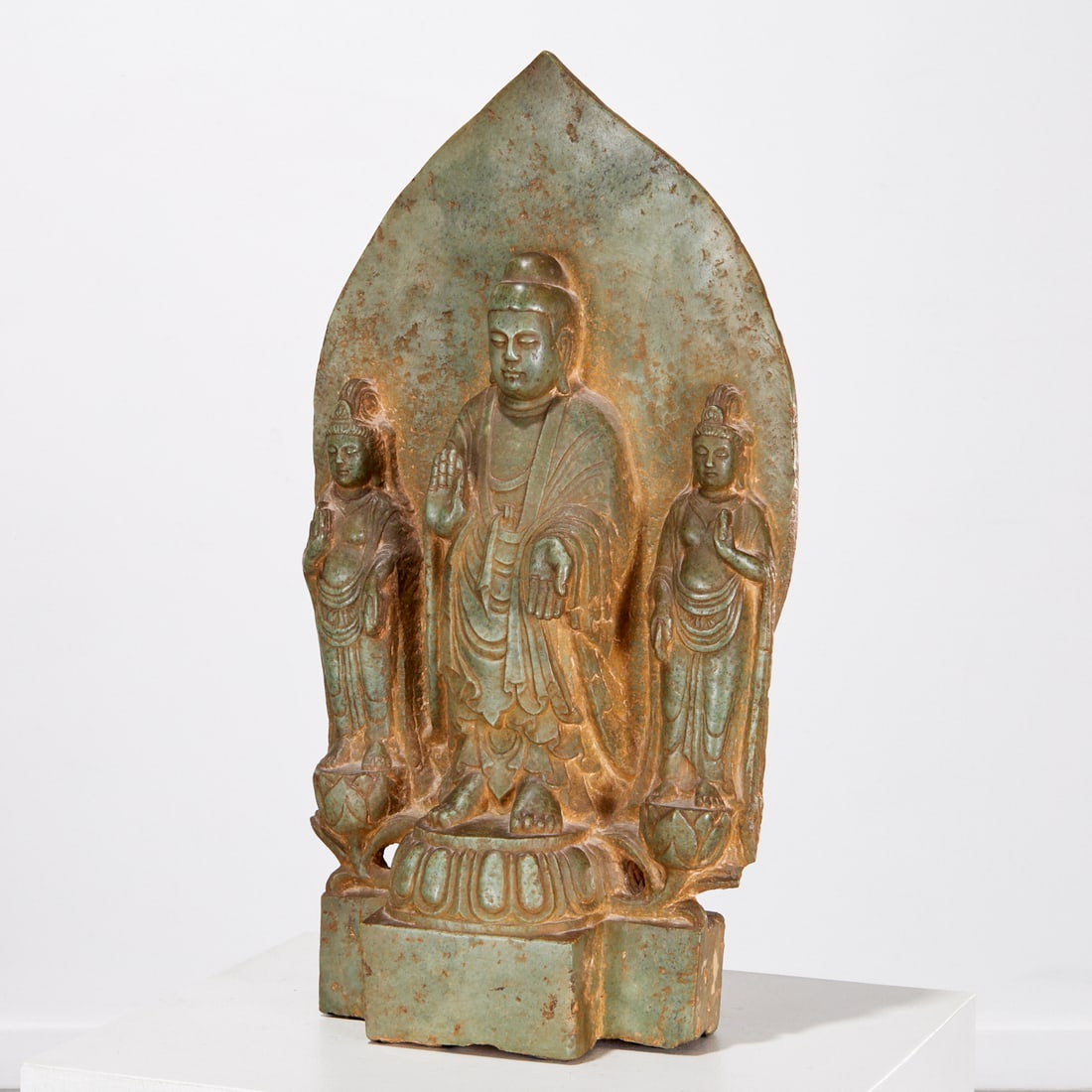 Chinese hardstone Buddha stele, ex museum (1 of 6)