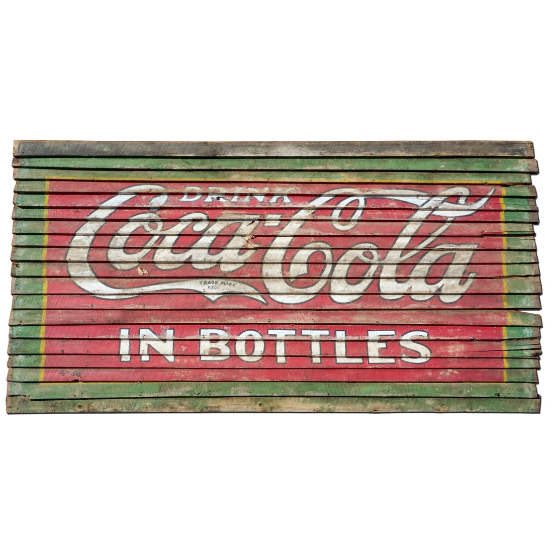 Massive painted wood Coca Cola sign, c. 1936 (1 of 10)