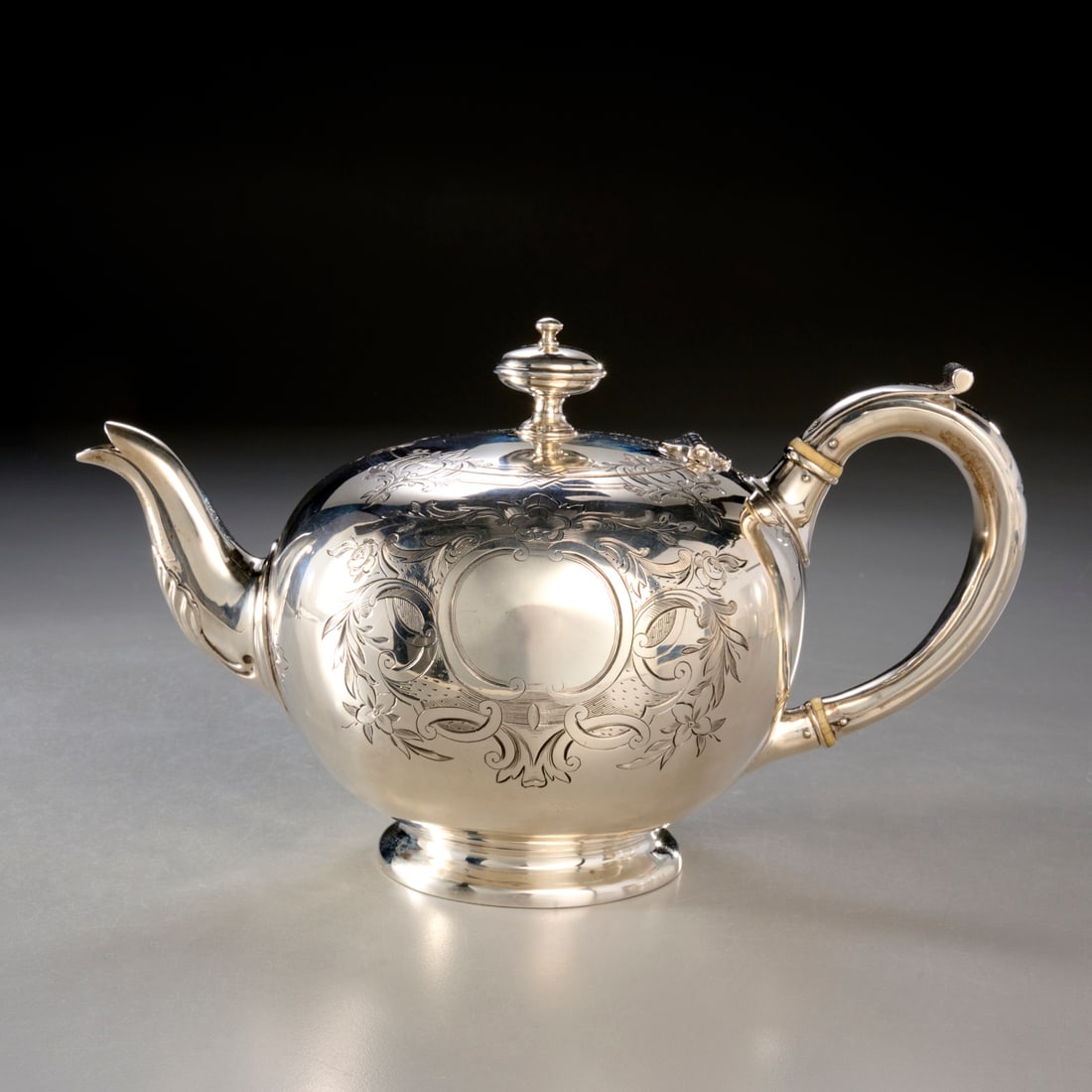 English Victorian silver teapot, ex museum (1 of 7)