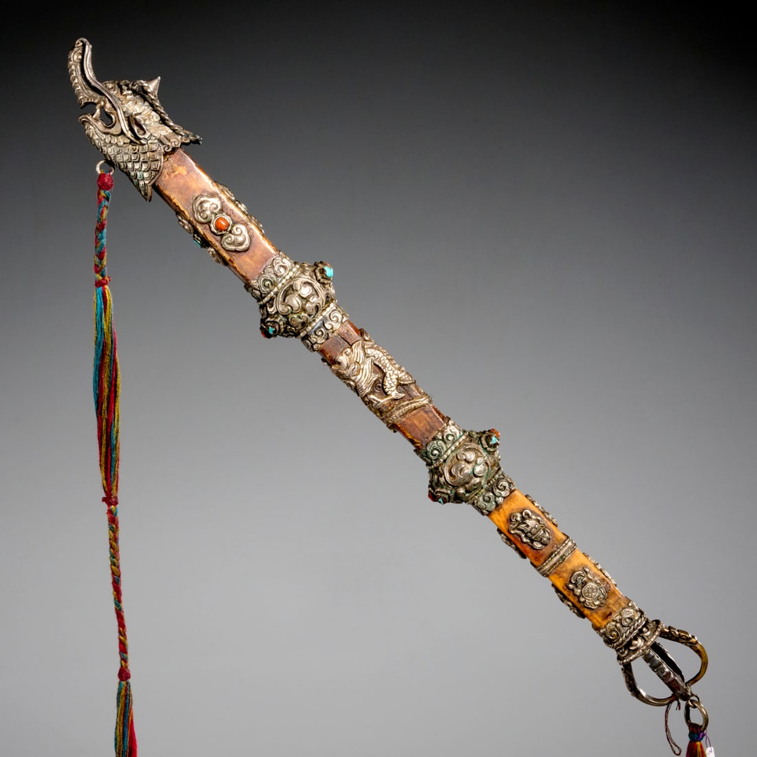 High Lama blessing staff, ex museum (1 of 7)