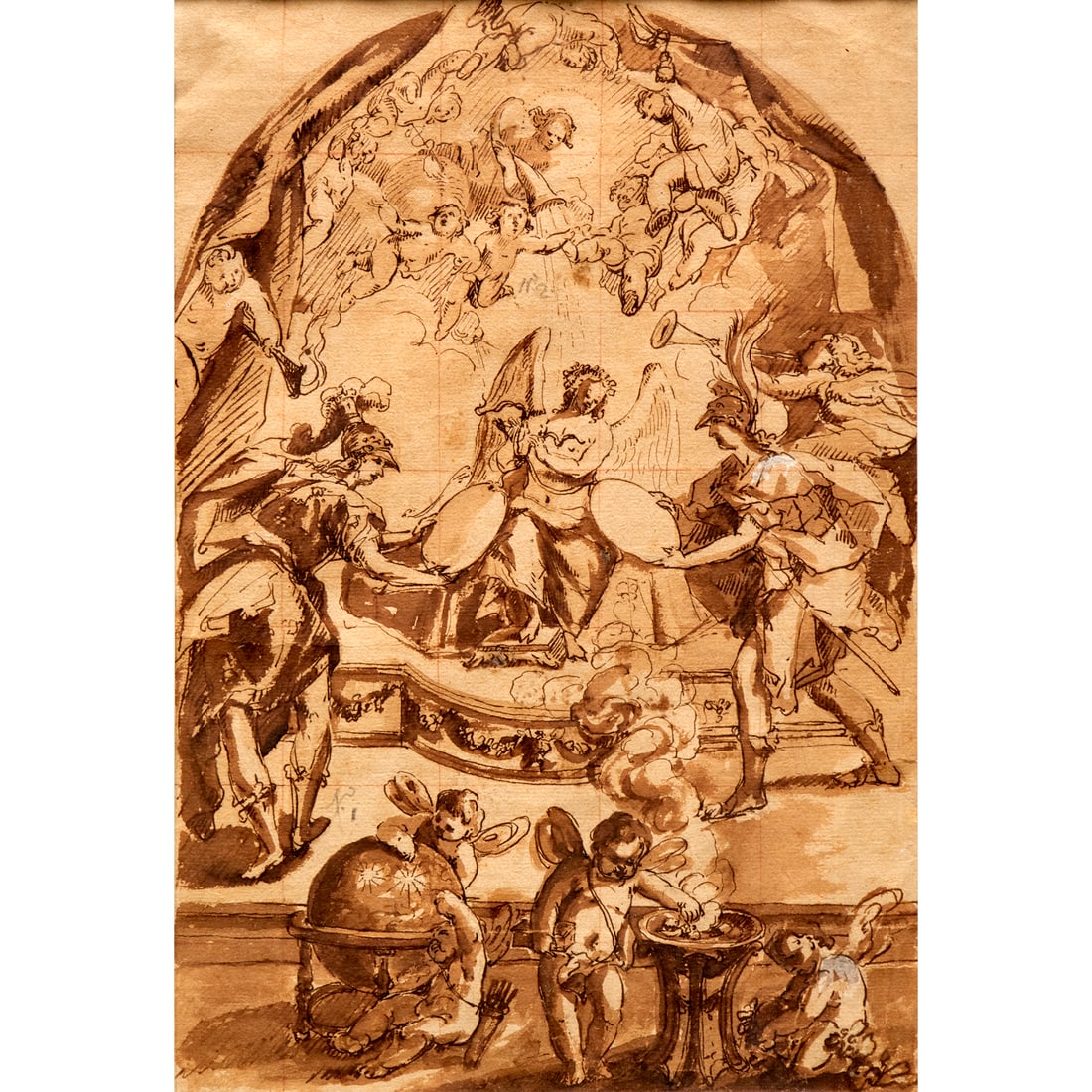 Old Master School, ink and wash on paper (1 of 9)