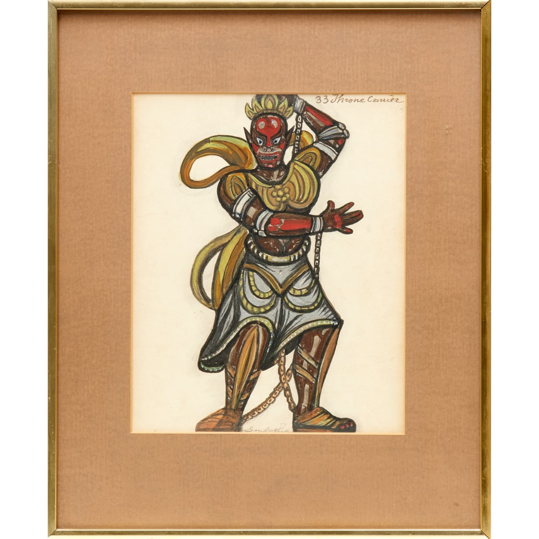 Serge Sudeikin, original costume drawing (1 of 6)