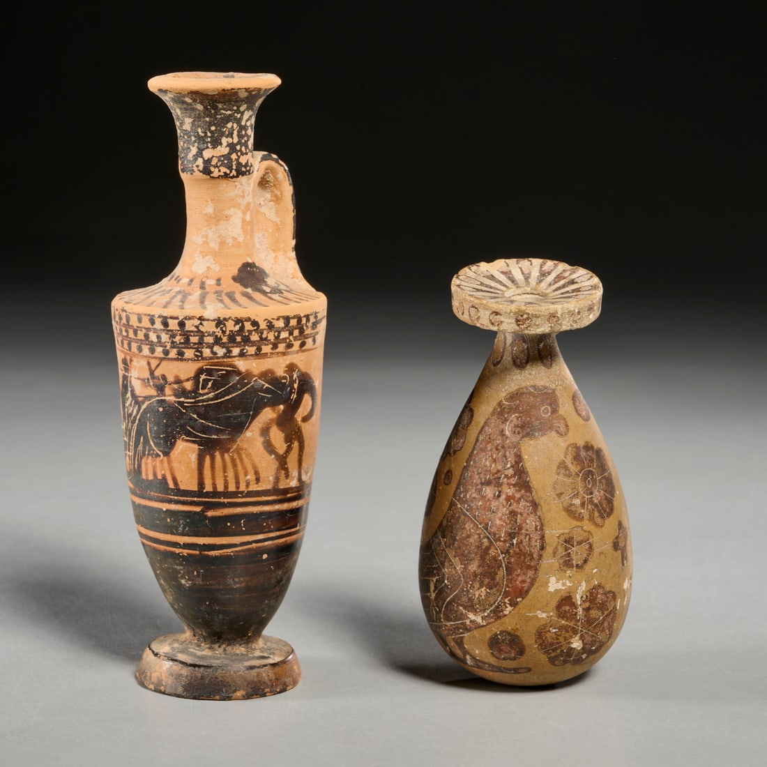 (2) Ancient Greek earthenware vessels (1 of 5)