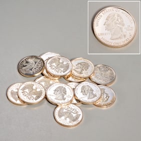 Agnieszka Kurant, (15) metal alloy coins, 2017