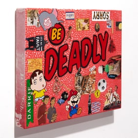 Tony Albert, collage on canvas, 2012