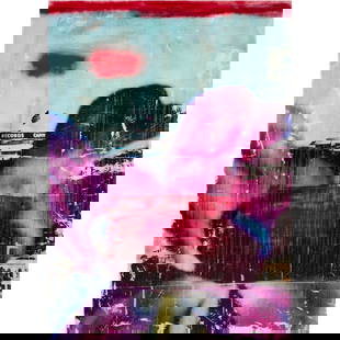 Parker Ito, acrylic and toner on canvas, 2016: Parker Ito, acrylic and toner on canvas, 2016, Parker Ito (Japanese-American, b. 1986), "Capitol Records Shits Toots (Wilted Tulip)", acrylic, toner and gloss varnish on canvas, unsigned, label verso,