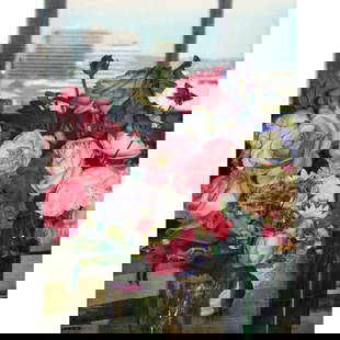Parker Ito, large oil on linen, 2018: Parker Ito, large oil on linen, 2018, Parker Ito (Japanese-American, b. 1986), "6/6", unsigned, label verso, 80"h x 60"w Provenance: Chateau Shatto, Los Angeles