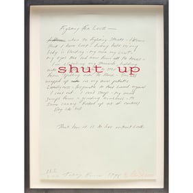 Mark Verabioff, vinyl on Tracey Emin edition, 2000