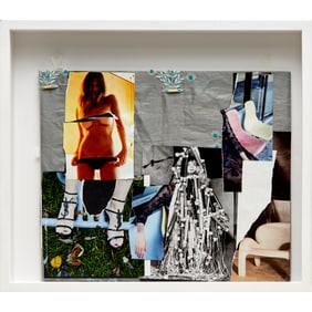 Jacqueline Fraser, collage on corflute board, 2021