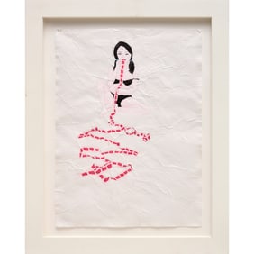 Kyung Jeon, gouache and graphite on rice paper