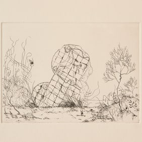 Anj Smith, etching on paper, 2005
