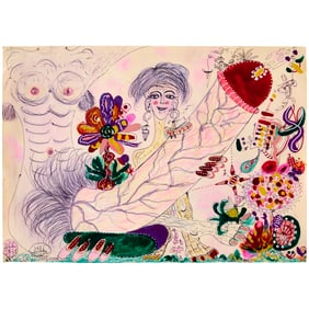 Ele D'Artagnan, mixed media on paper, 1977