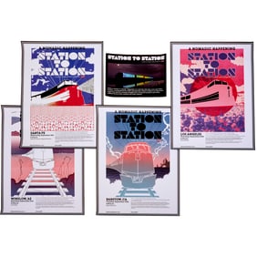 Poster set for Doug Aitken's "Station to Station"
