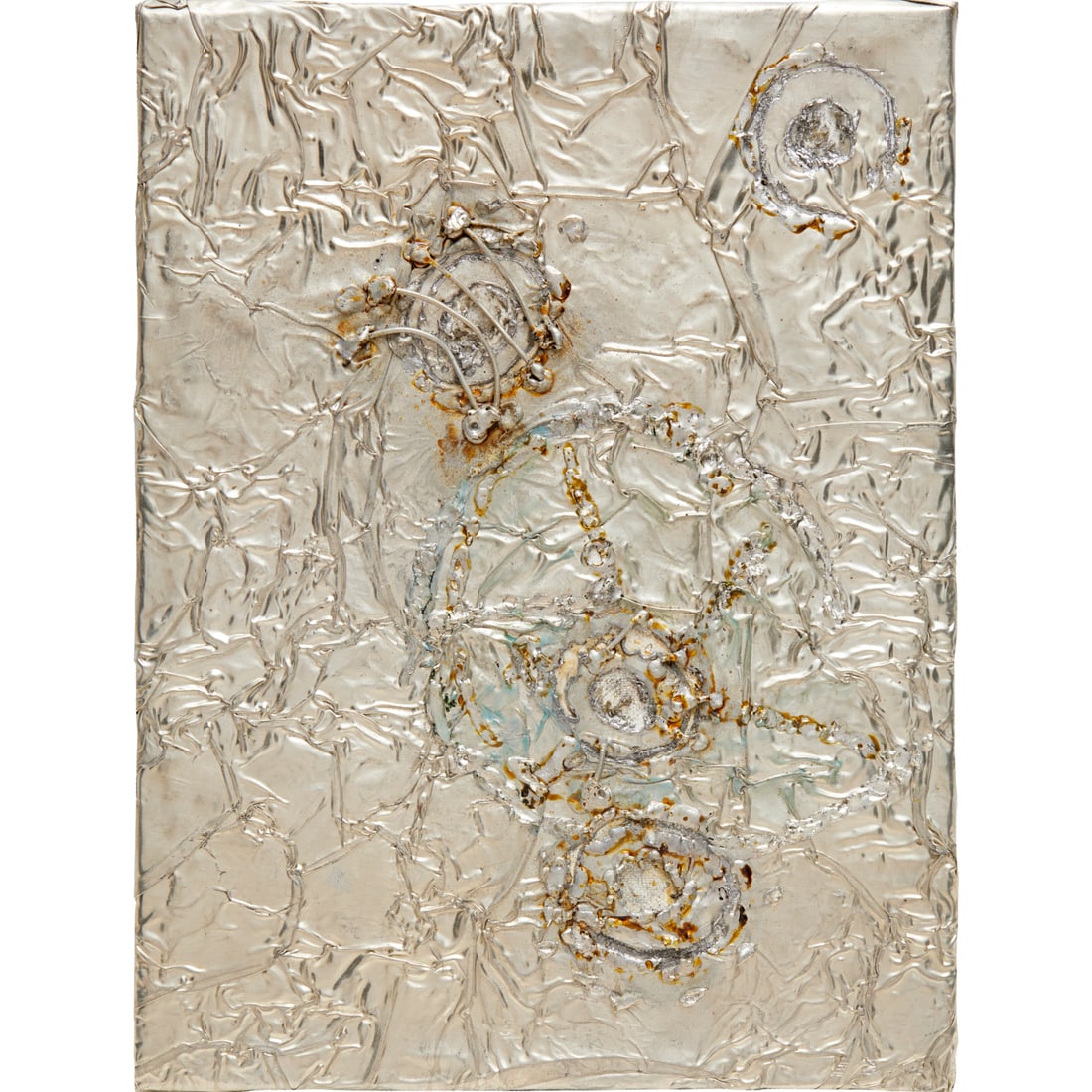 Josef Strau, tin plate and wire on canvas, 2018 (1 of 7)