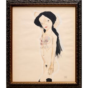 Simone Shubuck, mixed media on paper, 2005