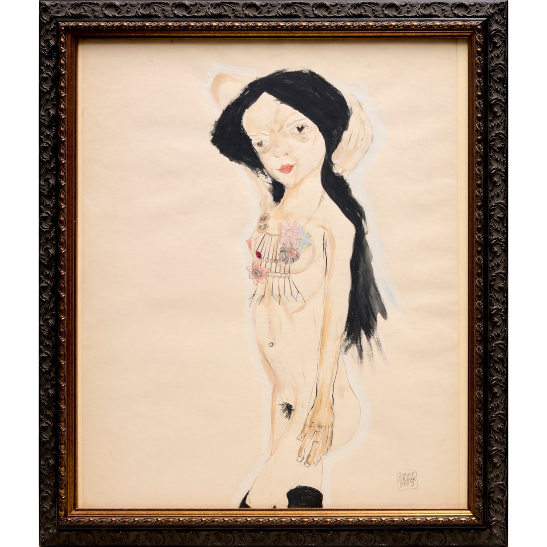 Simone Shubuck, mixed media on paper, 2005 (1 of 6)